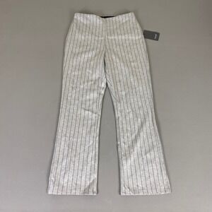 Lysse Celene Cropped Kick Flare Pants Essential Stripe Gray Size S New NWT